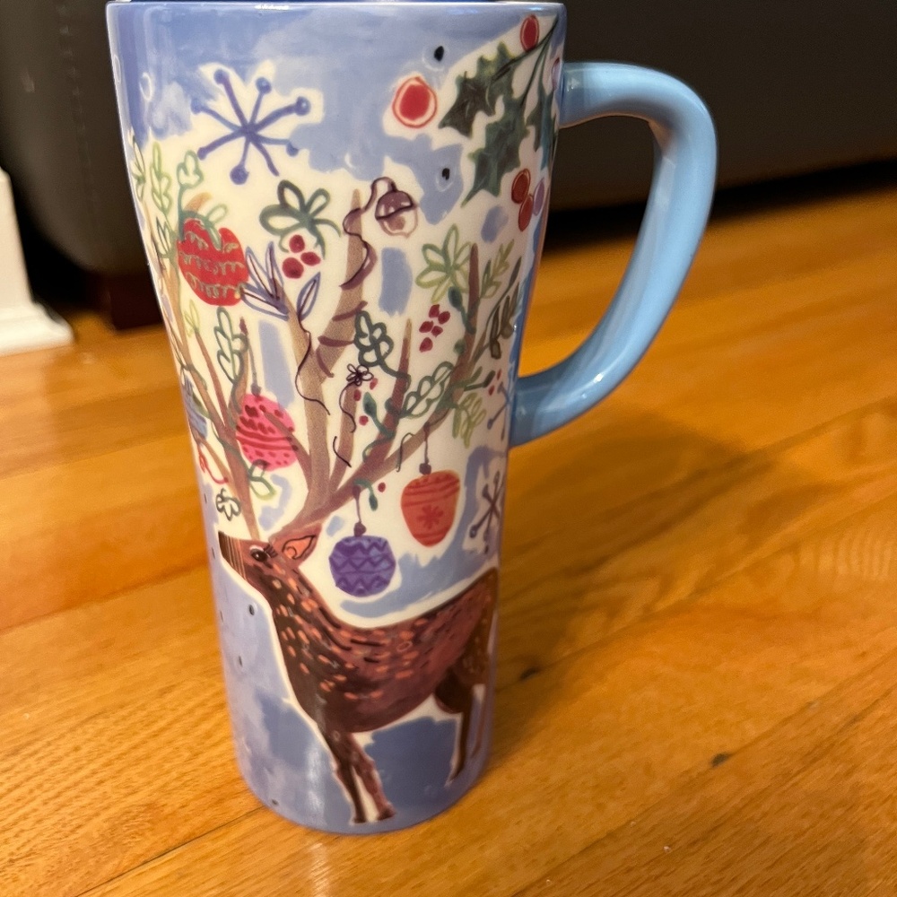 tall christmas reindeer mug